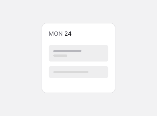 Event calendar components